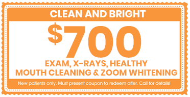 $700 Exam, X-Ray, Healthy Mouth Cleaning & Zoom Whitening. New patients only; must present coupon to redeem offer; call for details!